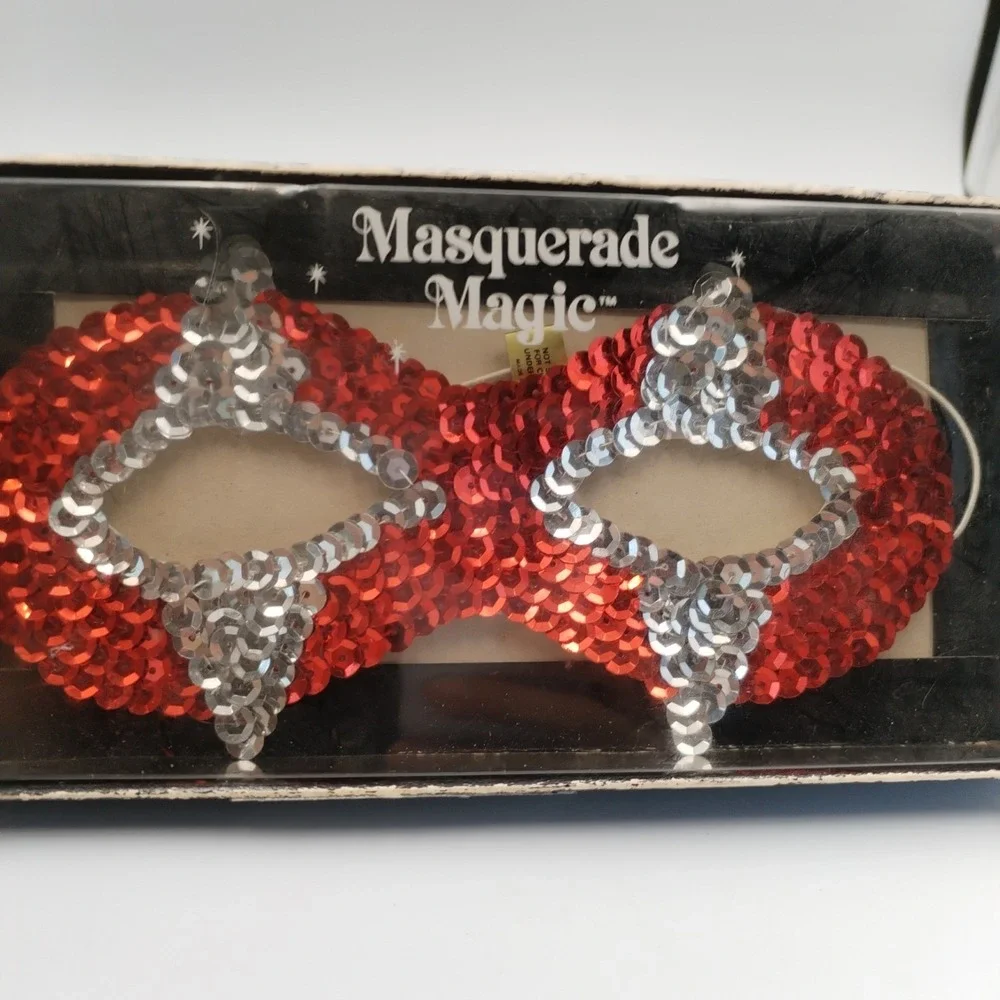 Russ Berrie Masquerade Magic Sequin Eye Mask Vintage Lot of 4 Costume Mardi Gras